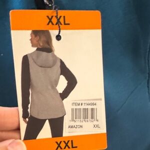 Teal Hooded Vest XXL